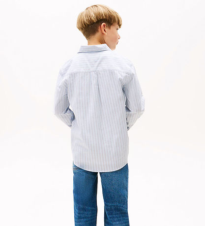Tommy Hilfiger Hemd - Multi Stripe - Luftig Blue