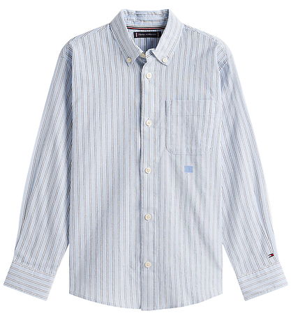 Tommy Hilfiger Hemd - Multi Stripe - Luftig Blue