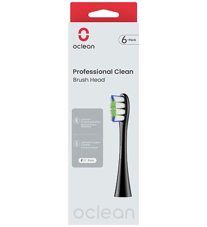Oclean Zahnbürstenköpfe - 6er-Pack - Schwarz