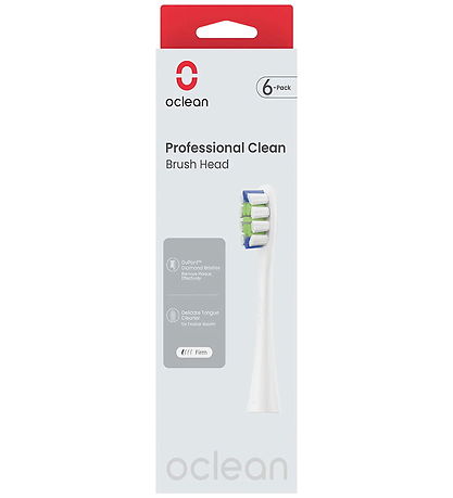 Oclean Zahnbürstenköpfe - 6er-Pack - Weiß