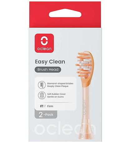 Oclean Toothbrush Heads - Easy Clean - 2-Pack - Orange