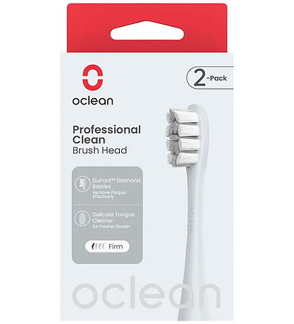 Oclean Zahnbürstenköpfe - Professional Clean - 2er-Pack - Silber