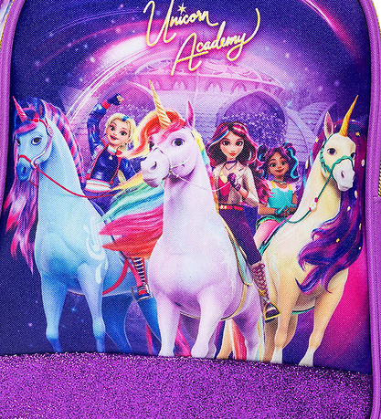Unicorn Academy Bakpoki - Small - Fjólublátt/Glitter