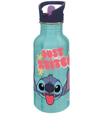 Disney Stitch Vatnsflaska - Ál - 545 ml - Blátt