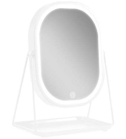 Gillian Jones Table mirror - Oval - LED/Tray - White