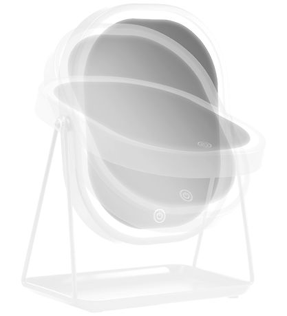 Gillian Jones Table mirror - Oval - LED/Tray - White