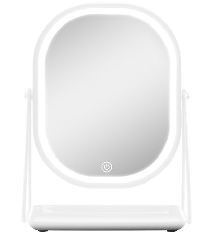 Gillian Jones Table mirror - Oval - LED/Tray - White