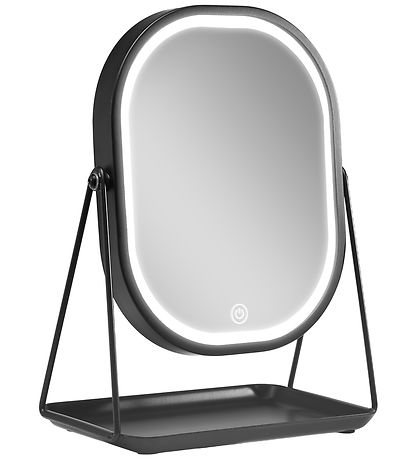 Gillian Jones Table mirror - Oval - LED/Tray - Black