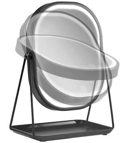 Gillian Jones Table mirror - Oval - LED/Tray - Black