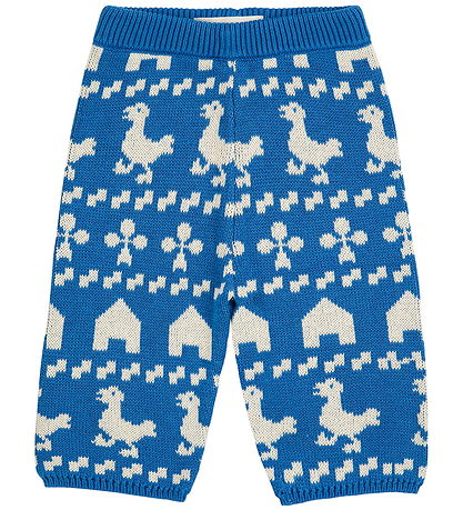 Bobo Choses Trousers - Knitted - Farm All Over - Blue