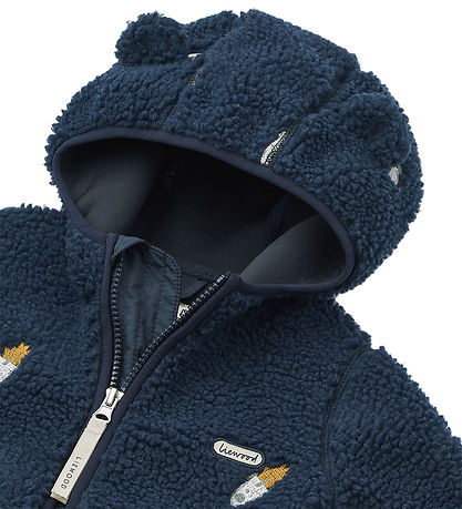 Liewood Fleece Jacket - Mara - Rocket/Classic Navy/Embroidery