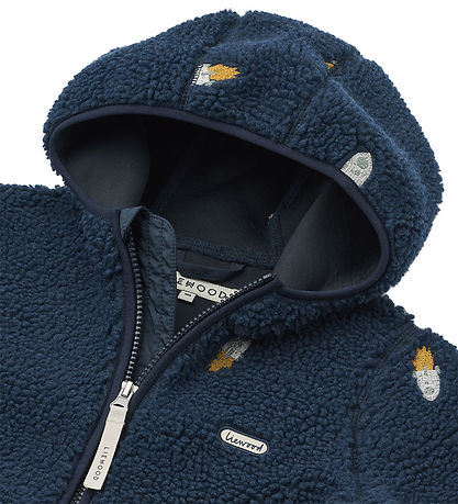 Liewood Fleece Jacket - Mara - Rocket/Classic Navy/Embroidery