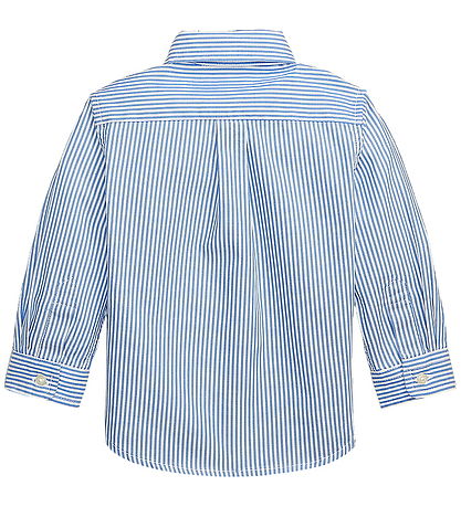 Polo Ralph Lauren Skyrta - Slim Fit - Blátt/Hvít - röndótt