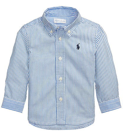 Polo Ralph Lauren Skyrta - Slim Fit - Blátt/Hvít - röndótt