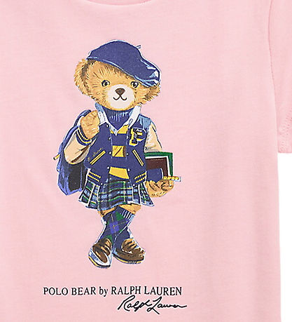 Polo Ralph Lauren Stuttermabolur - Vísbending um Bleikt M. Bangs