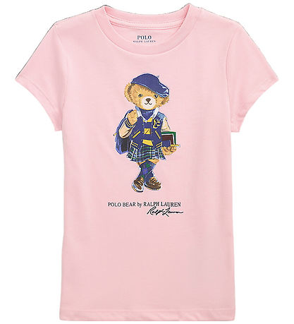 Polo Ralph Lauren Stuttermabolur - Vísbending um Bleikt M. Bangs
