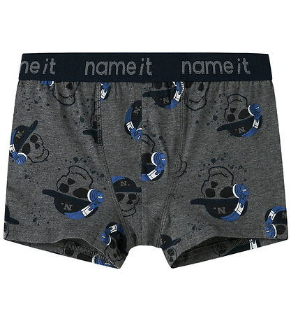 Name It Boxershorts - 3er-Pack - NkmBoxer - Dunkelgrau-Meliert