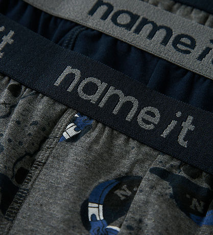 Name It Boxershorts - 3er-Pack - NkmBoxer - Dunkelgrau-Meliert
