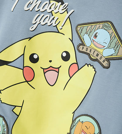 Name It Blouse - NmmJumbo - Pokémon - Dusty Blue