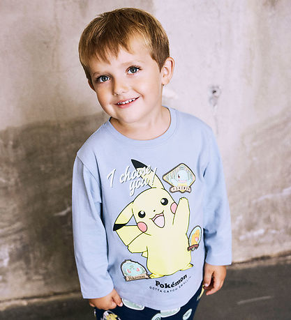 Name It Blouse - NmmJumbo - Pokémon - Dusty Blue