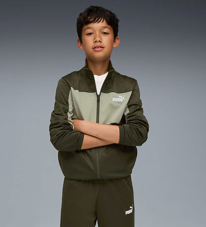 Puma Träningsset - Polyfärgblock - Dark Olive