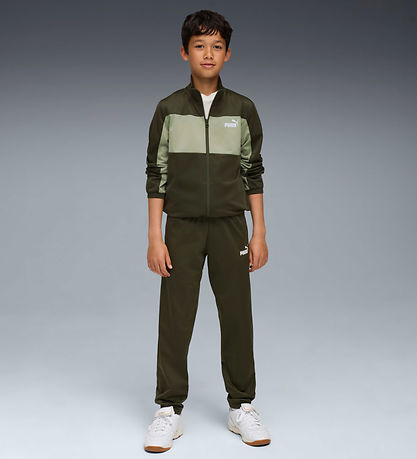 Puma Träningsset - Polyfärgblock - Dark Olive