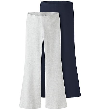 Name It Hosen - NkfVivii - 2er-Pack - Light Grey Melange/Navy Bl