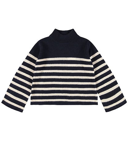 Molo Blouse - Knitted - Wool - Govina - Blue Cream