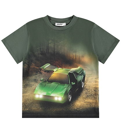 Molo Stuttermabolur - Riley - Green Bíll