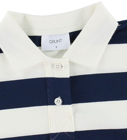 Grunt Poloshirt - GrAnte - Navy/Wit Gestreept