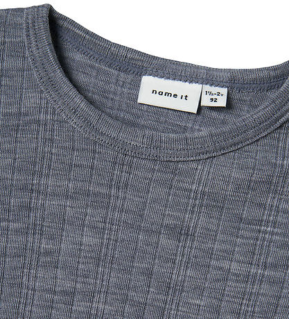 Name It Blouse - Wool - Rib - Noos - NmmWang - Folkstone Grey