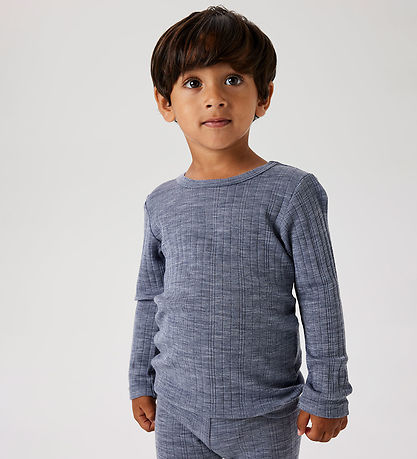 Name It Blouse - Wool - Rib - Noos - NmmWang - Folkstone Grey