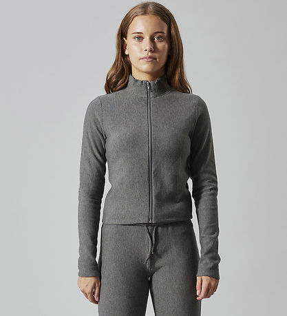 LMTD Cardigan - NlfLonja - Mörkgråmelerad