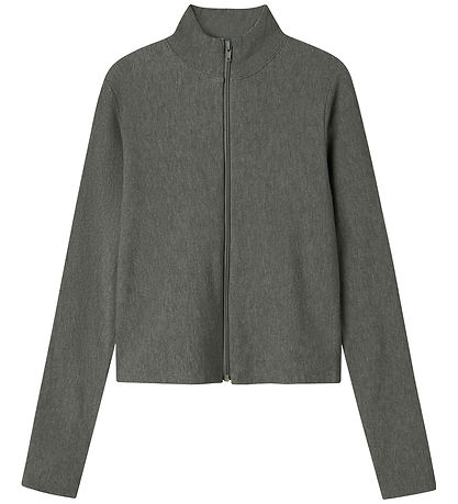 LMTD Cardigan - NlfLonja - Mörkgråmelerad