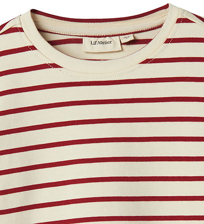 Lil'Atelier Bluse - NmfLimia - Turteltaube/Rot Dahlia
