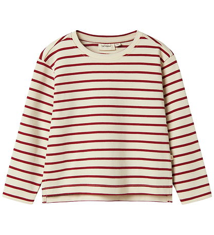 Lil'Atelier Bluse - NmfLimia - Turteltaube/Rot Dahlia