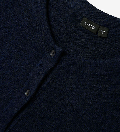 LMTD Cardigan - Prjónað - Núll - NlfLodet - Dark Sapphire