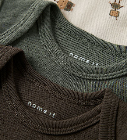 Name It Bodysuit - l/s - 3-Pack - Noos - NbmBody - Jet Stream/W/