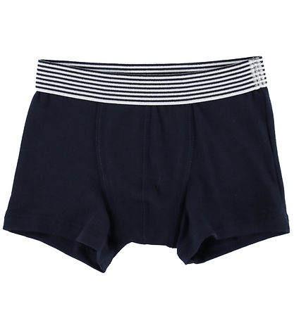 Petit Bateau Boxershorts - 2er-Pack - Navy/Grau Meliert