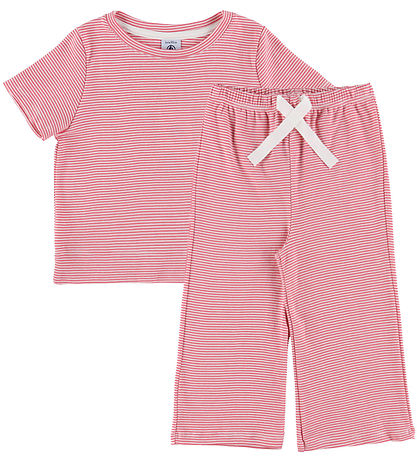 Petit Bateau Pyjama Set - Peony/Marshmallow