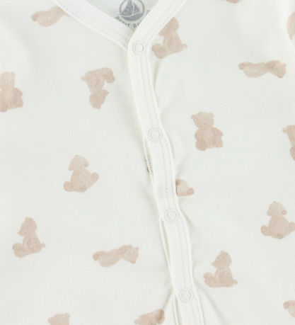 Petit Bateau Schlafanzug - Marshmallow/Braun