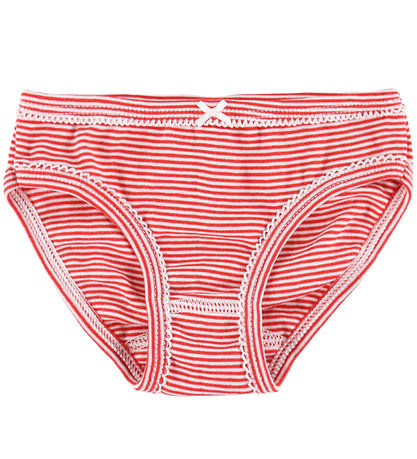 Petit Bateau Slips - 3er-Pack - Weiß/Rot
