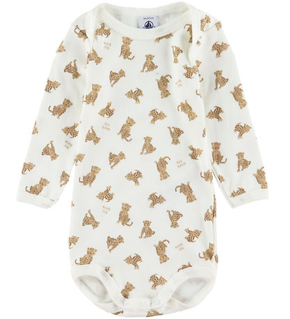 Petit Bateau Bodysuit l/s - 3-Pack - White/Green