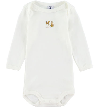 Petit Bateau Bodysuit l/s - 3-Pack - White/Green