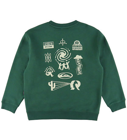 Quiksilver Sweatshirt - Grafik för saltvatten - Vandring Green m