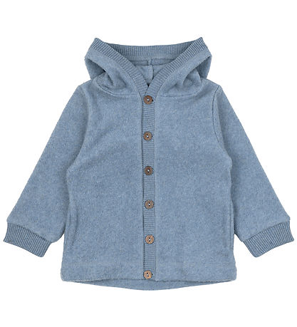 Mikk-Line Fleecepullover - Faded Denim Melange