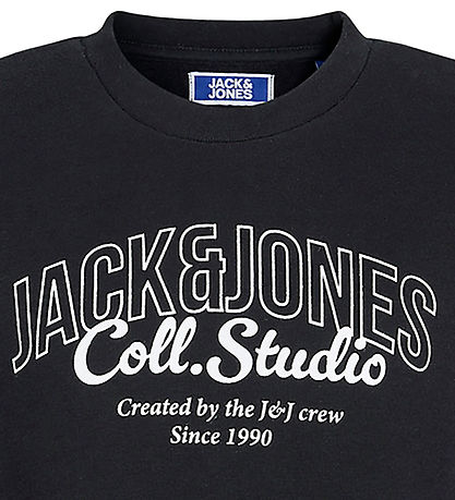 Jack & Jones Sweatshirt - JjMakoto - Black/BIG Print
