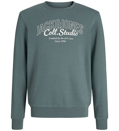 Jack & Jones Collegegenser - JjMakoto - Uvær/BIG Trykk