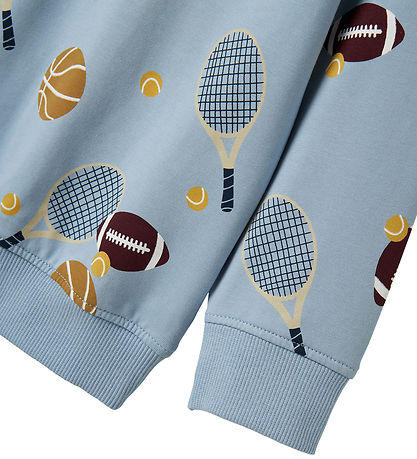 Name It Sweatshirt - NmmKeaton - Dusty Blue w. Print