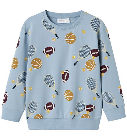 Name It Sweatshirt - NmmKeaton - Dusty Blue w. Print